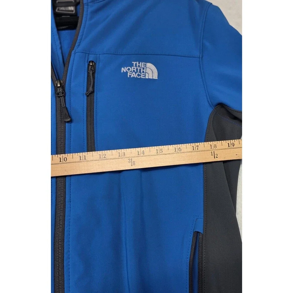 The North Face Apex Soft Shell Jacket Blue Black Men's Medium Full Zip